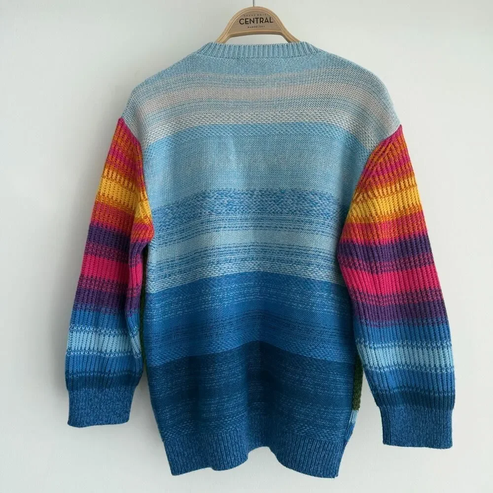 Stella McCartney Sweater Womens 38 Kind Smile Intarsia Jumper Wool Cotton Color - Picture 10 of 16